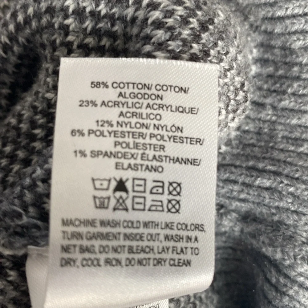 Lucky Brand Cheetah Print Gray & Black Cardigan